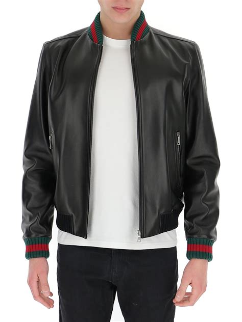 gucci leather jacket|gucci original leather jacket.